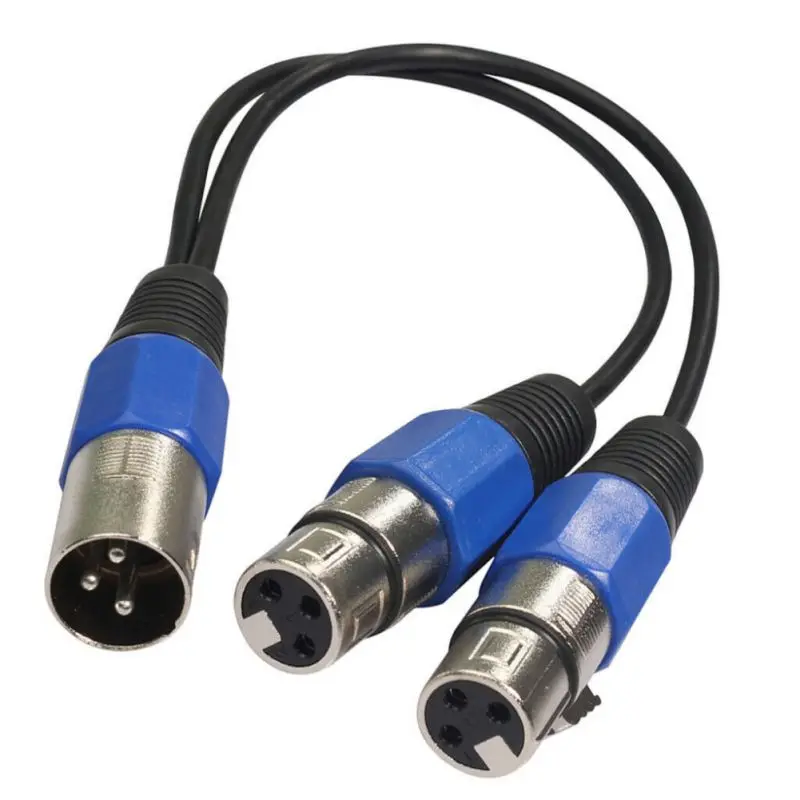 Новый 34 см 3-конт. Xlr 1 Мужской до 2 Женский аудио удлинитель проводной микрофон Y