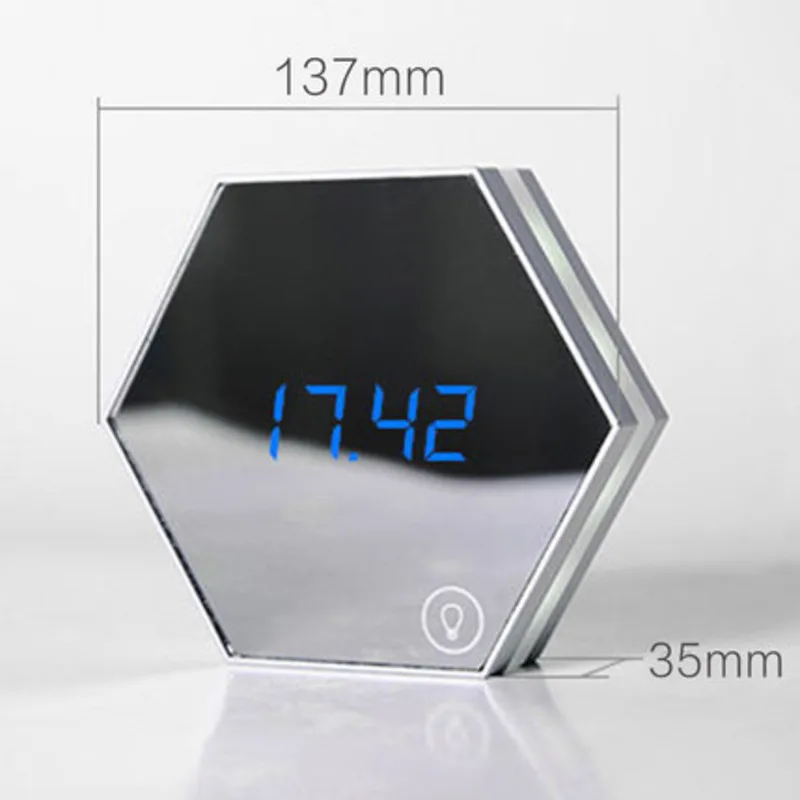 

Multi-function Alarm Clock Mirror Digital Alarm Clock LED Eye Protection Night Light Mute Night Light Student Alarm Clock