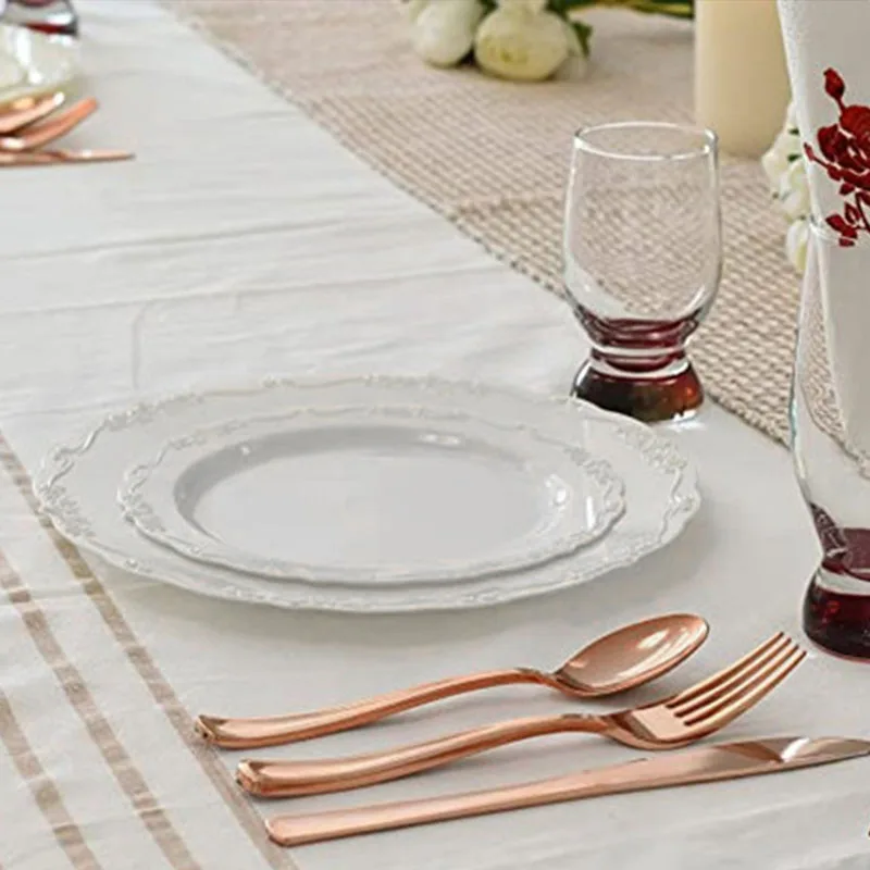 Однотонные одноразовые тарелки пластиковая тарелка рельефная для свадебного