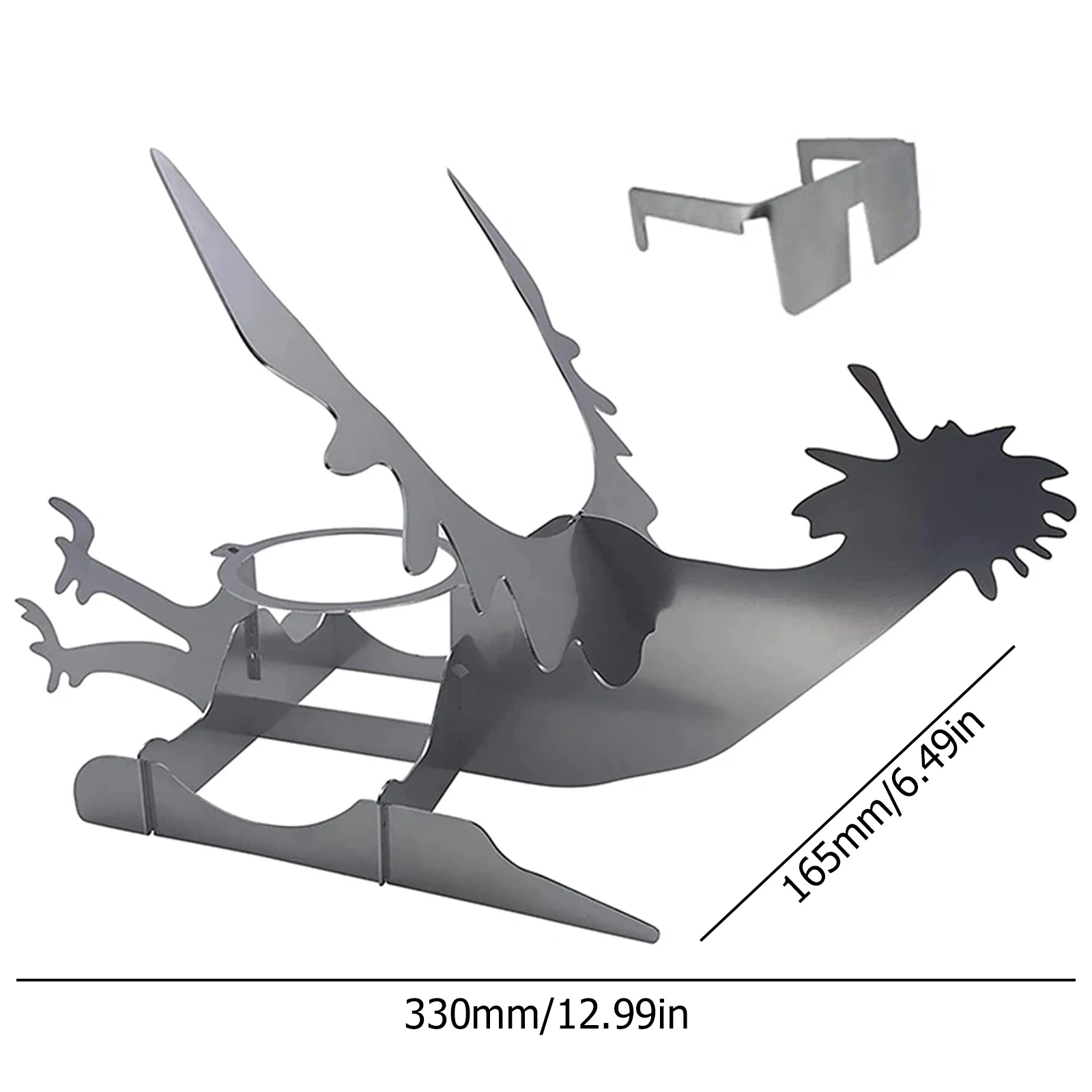 

Chicken Rack Stainless Steel Beer Can Chicken Roaster Barbecue Grill Stand Motorcycle Grill BBQ Rack Shape for Outdoo Camping