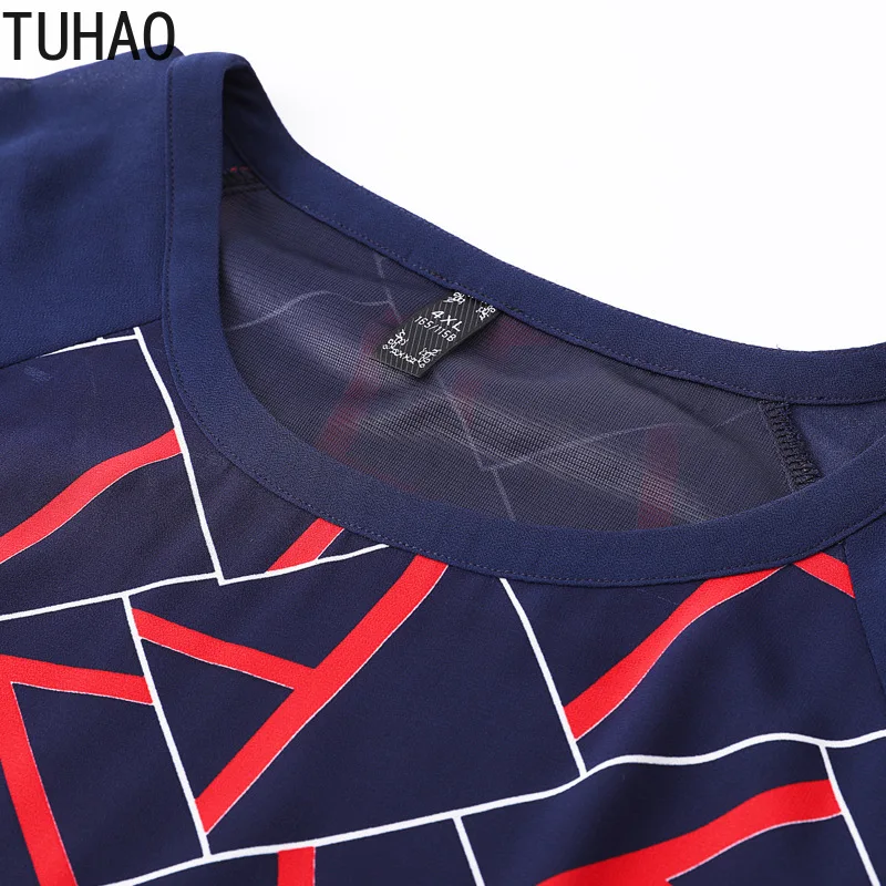 TUHAO Лето среднего возраста для женщин Большие размеры 10XL 9XL 8XL блузки элегантные