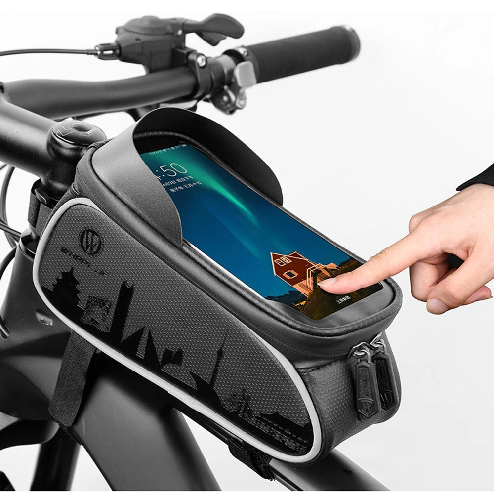 YeSKOO передняя рама велосипеда сумка для 6 дюймов мобильный телефон непромокаемые