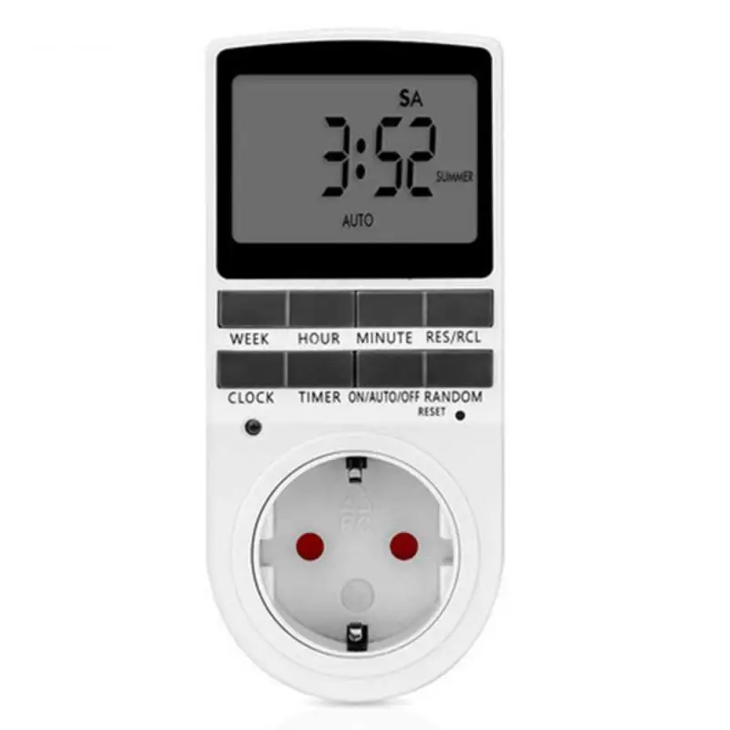 

EU Electronic Digital Timer Switch US UK US Plug Kitchen Timer Socket Outlet 230V 7 Day 12/24 Hour Programmable Timing