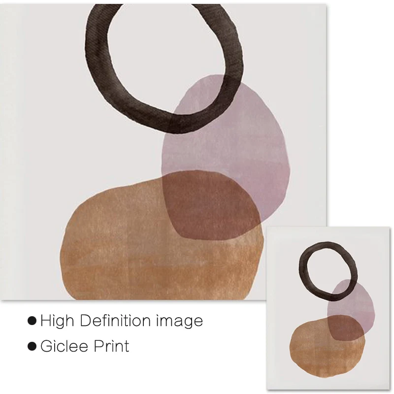 Абстрактный принт сгоревшего оранжевого цвета Современная Настенная картина в