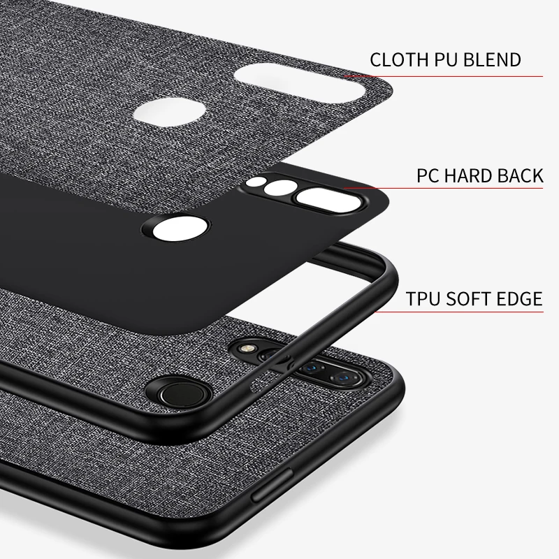 Cloth Skin Case For Huawei Honor 9X Premium Global Version Luxury Soft TPU Back Cover Phone Coque Capa |