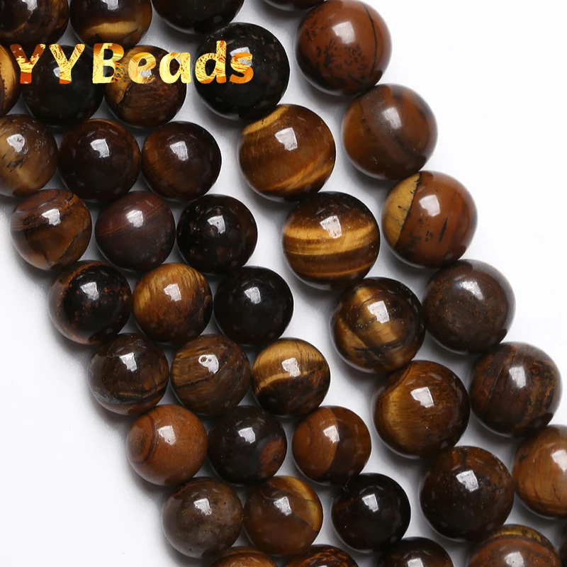 

3A Quality Natural Yellow Tiger Eye Beads Round Loose Beads For Jewelry Making Bracelets Necklaces Accessories 15" Strand 4-14mm