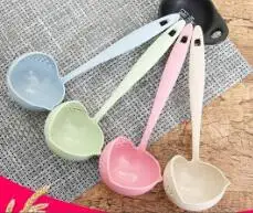 2 в 1 творческий пшеничной соломы суповая ложка ложки с длинной ручкой прекрасный