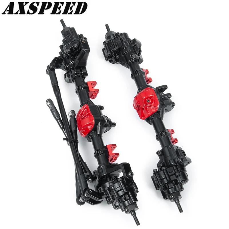 AXSPEED металлический сплав передняя и задняя ось для 1:10 Axial SCX10 90047 90046 90059 90060 RC Rock Crawler