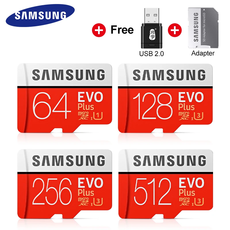 

SAMSUNG Memory Card Micro SD Card 256GB 32G 64GB Microsd 8GB 16GB 128GB 512G SDHC SDXC Grade EVO+ C10 UHS TF SD Cards