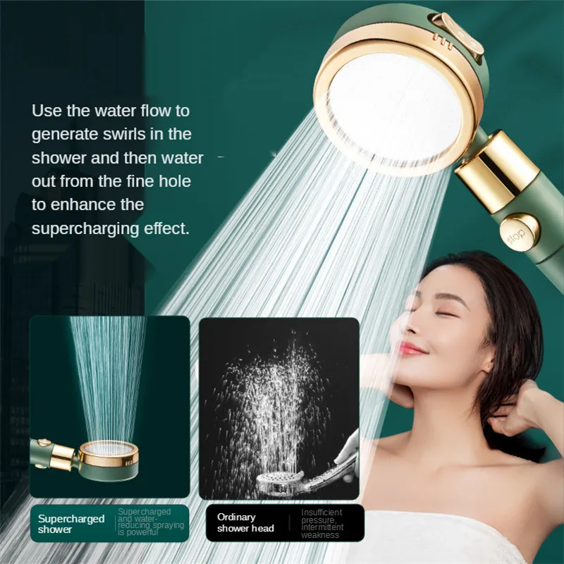 3 modes adjustable hand held shower head with filter pressurization water saving function magic water column bathroom faucet set free global shipping