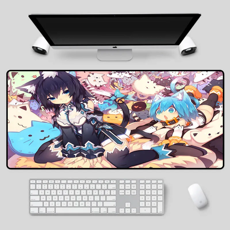 

XGZ Exquisite large size anime mouse pad kawaii pattern girl table mat high quality rubber keyboard pad