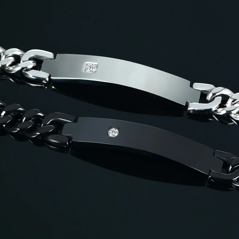 Мужской/женский браслет из нержавеющей стали с кристаллами | Украшения и
