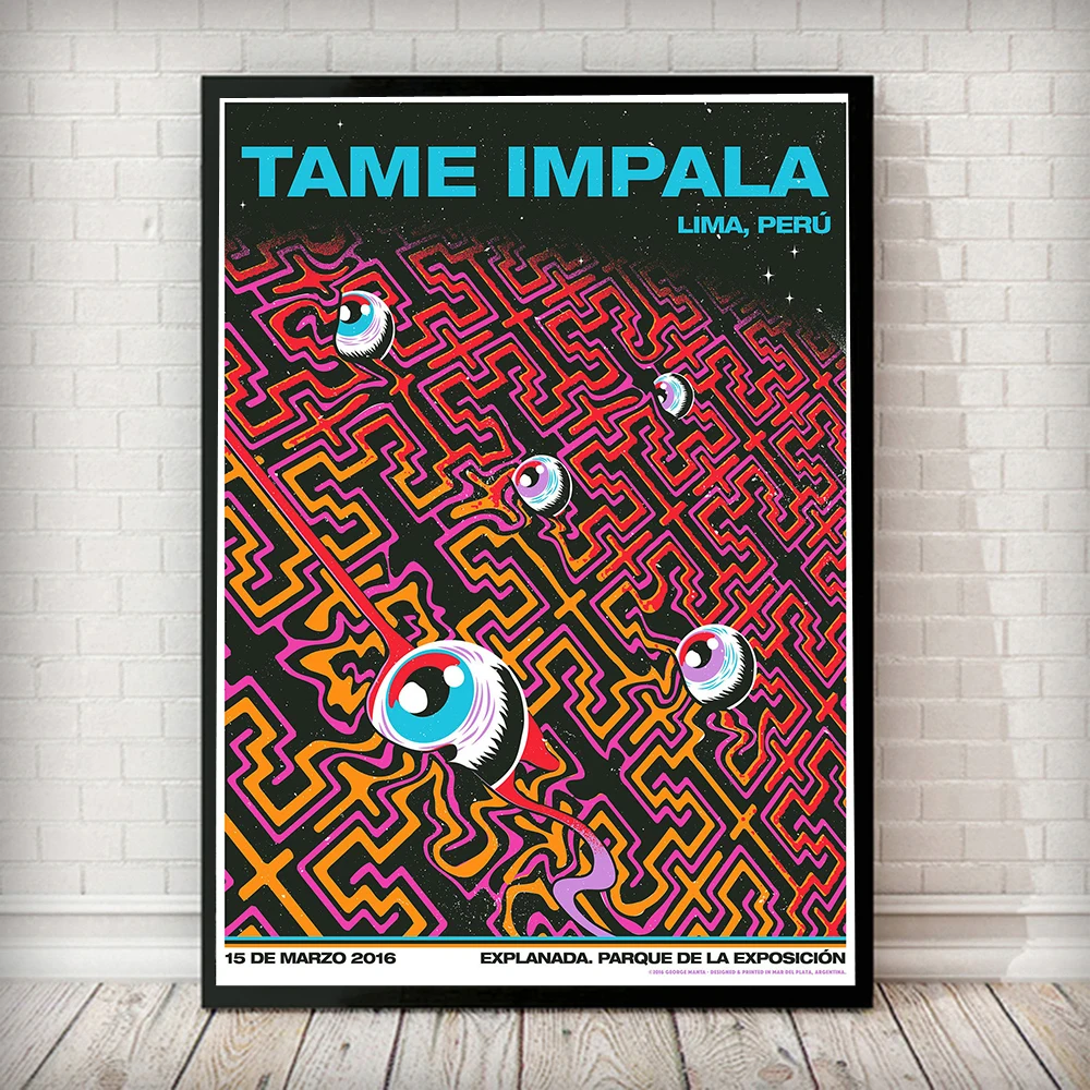 

Tame Impala музыкальный постер картина психоделический рок холст картина Кевин Паркер музыкальная группа принты Современная гостиная домашний ...