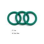 Резиновое уплотнительное кольцо FKM 1 мм, шайба, зеленое уплотнительное кольцо OD 4-30 мм