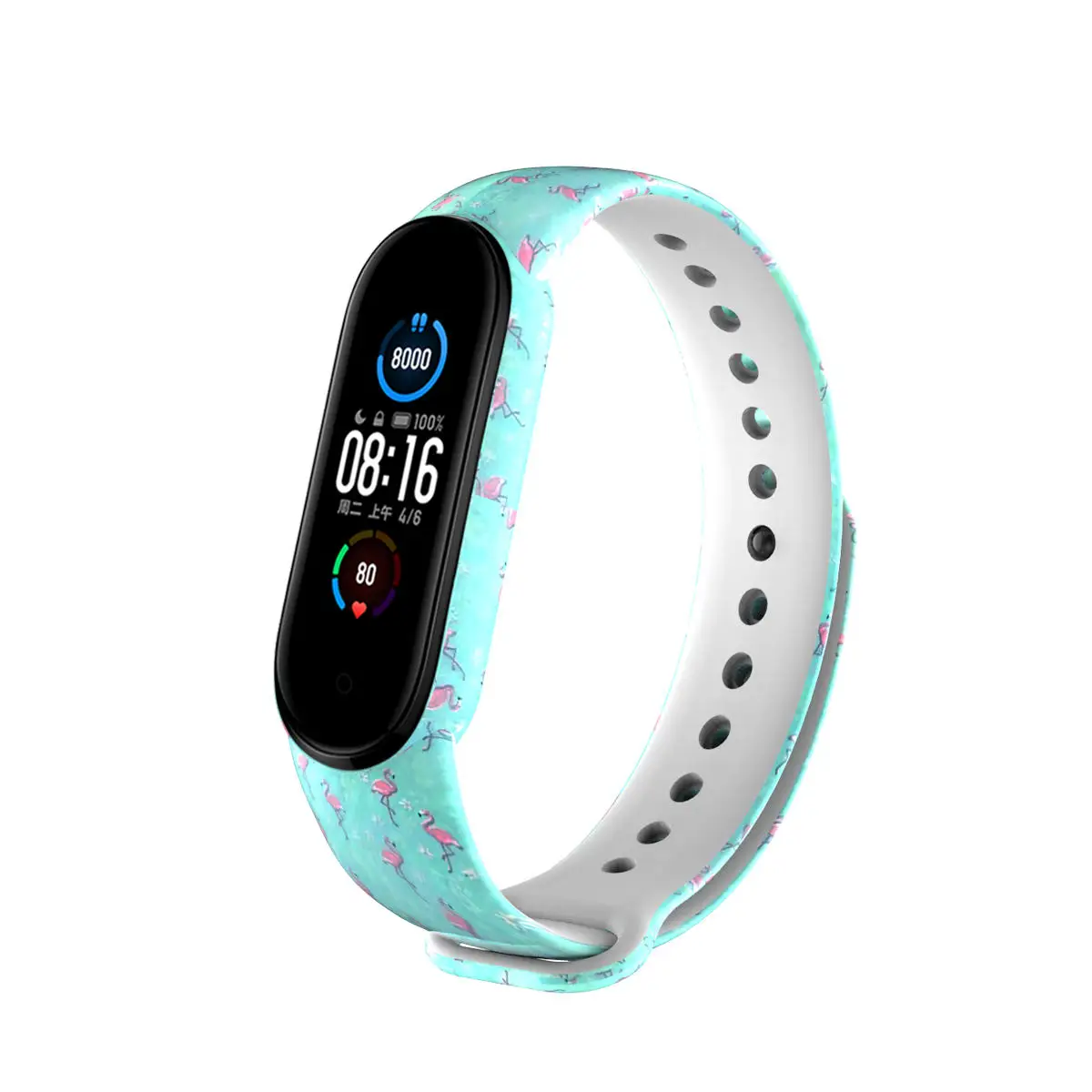 Ремешок для Mi band 5 спортивный мягкий силиконовый ремешок браслет смарт-часов Xiaomi