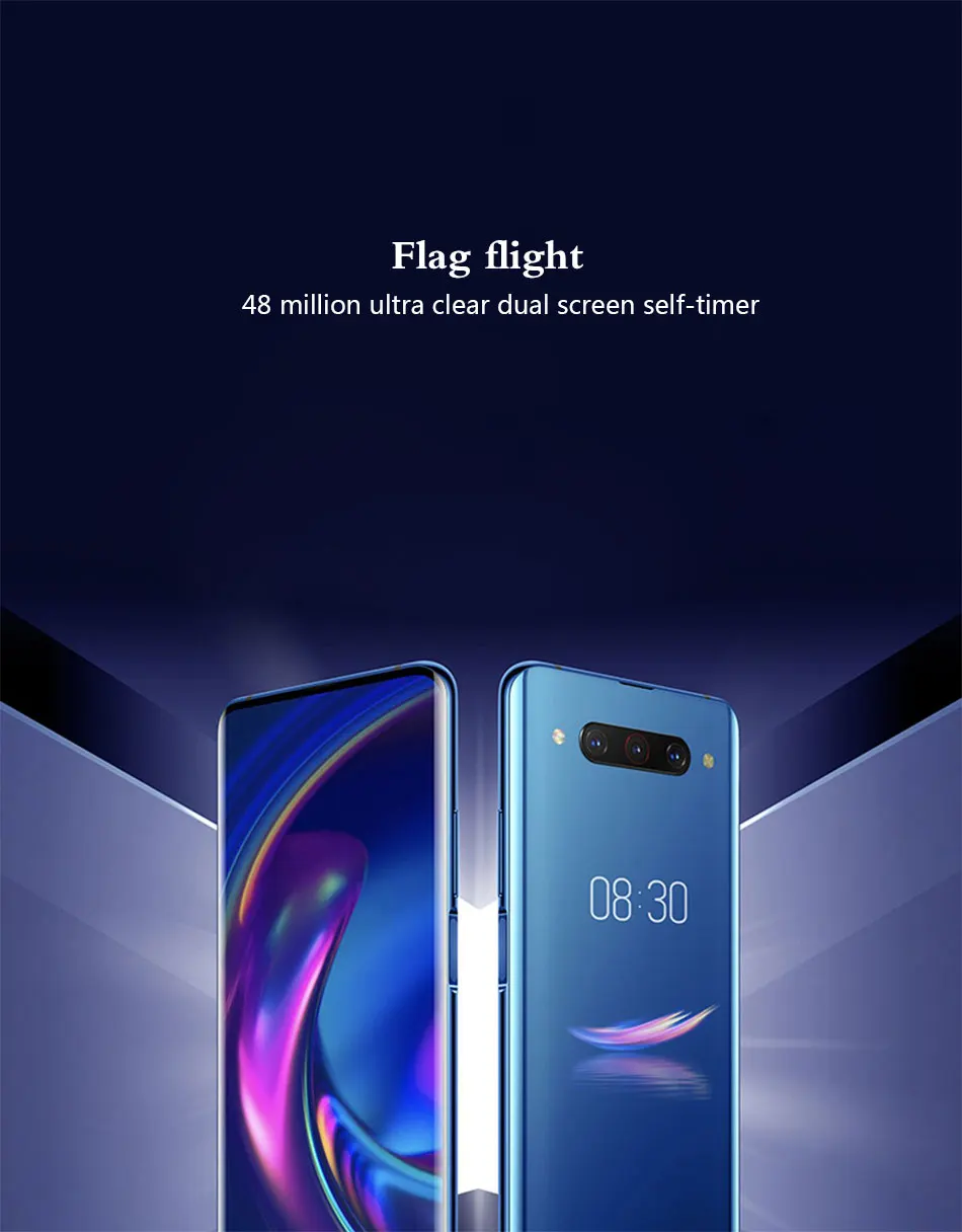 Мобильный телефон zte Nubia Z20 6,4"+ 5,1" 8G 128G Snapdragon 855 plus 2,96 GHz 4000mAh 48MP камера двойной экран телефона