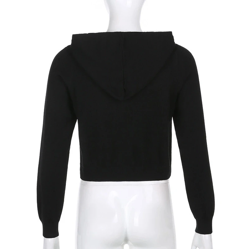 

Zoulv 2021 Loose Zipper Hooded Cardigan Knitted Cotton Casual Sweater Tops Vintage Diamond Plaid V-neck Long-Sleeved Cardigan