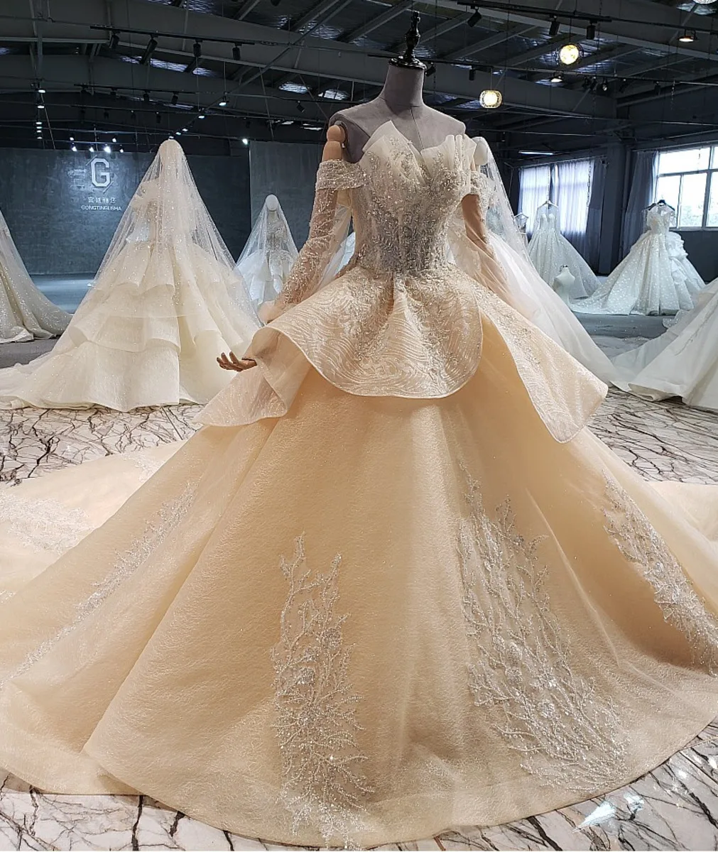 Специальные свадебные платья с открытыми плечами שמלlace кружево сзади ручной