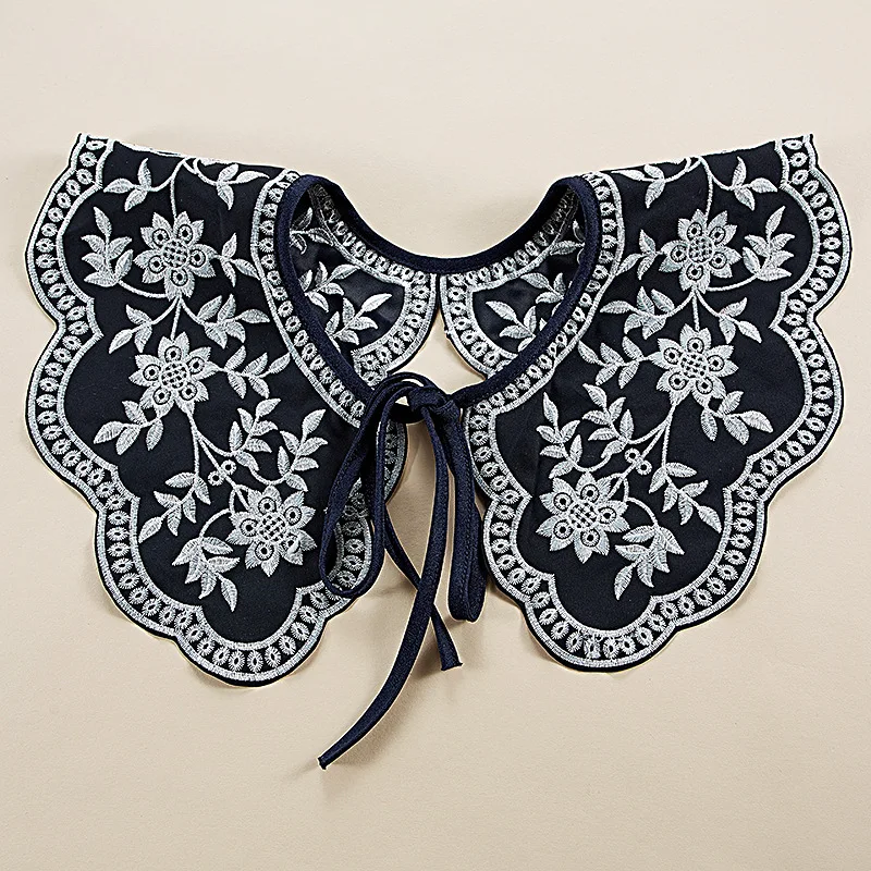 

Sitonjwly Women Floral Print Fake False Collar Decorative Detachable Collars Female Blouse Dress Shawl Clothes Accessories