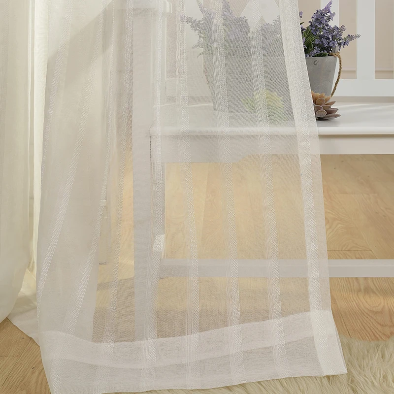 Отвесные шторы для гостиной спальни декоративная панель белый полосатый