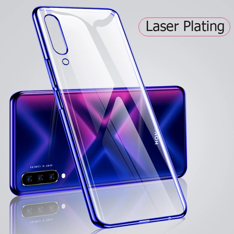 Чехол для Huawei Honor 9X с 3D лазерным покрытием роскошный мягкий прозрачный чехол из