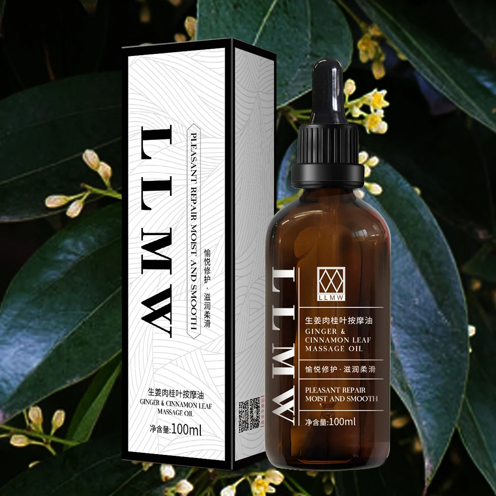 

LLMW 100ml Ginger Cinnamon Leaf Massage Oil Natural Plant Essential Oil Quickly Relieve Body Muscle Soreness