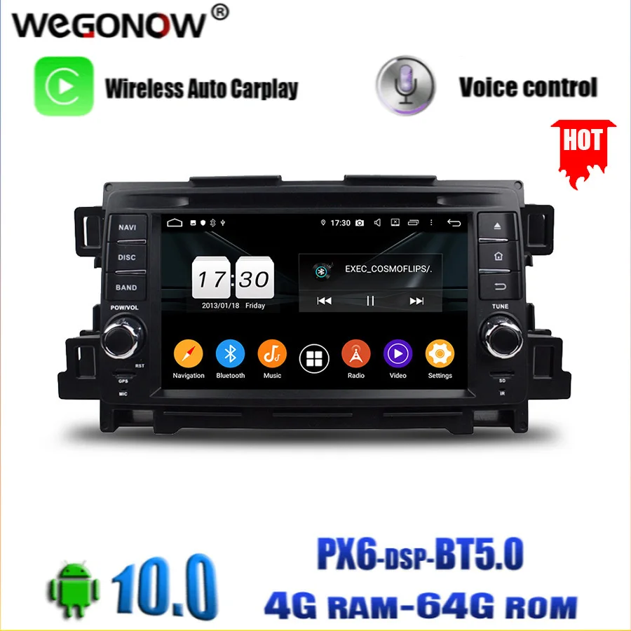 Автомобильный мультимедийный DVD плеер PX6 IPS Android 10 0 Восьмиядерный процессор 4 Гб + 64