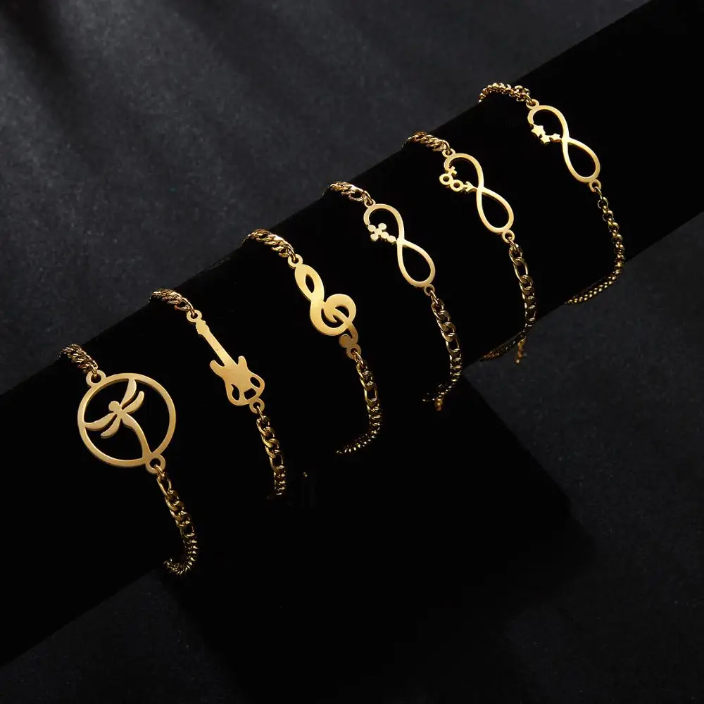 Rinhoo в романтическом стиле из нержавеющей стали музыкальная нота гитара