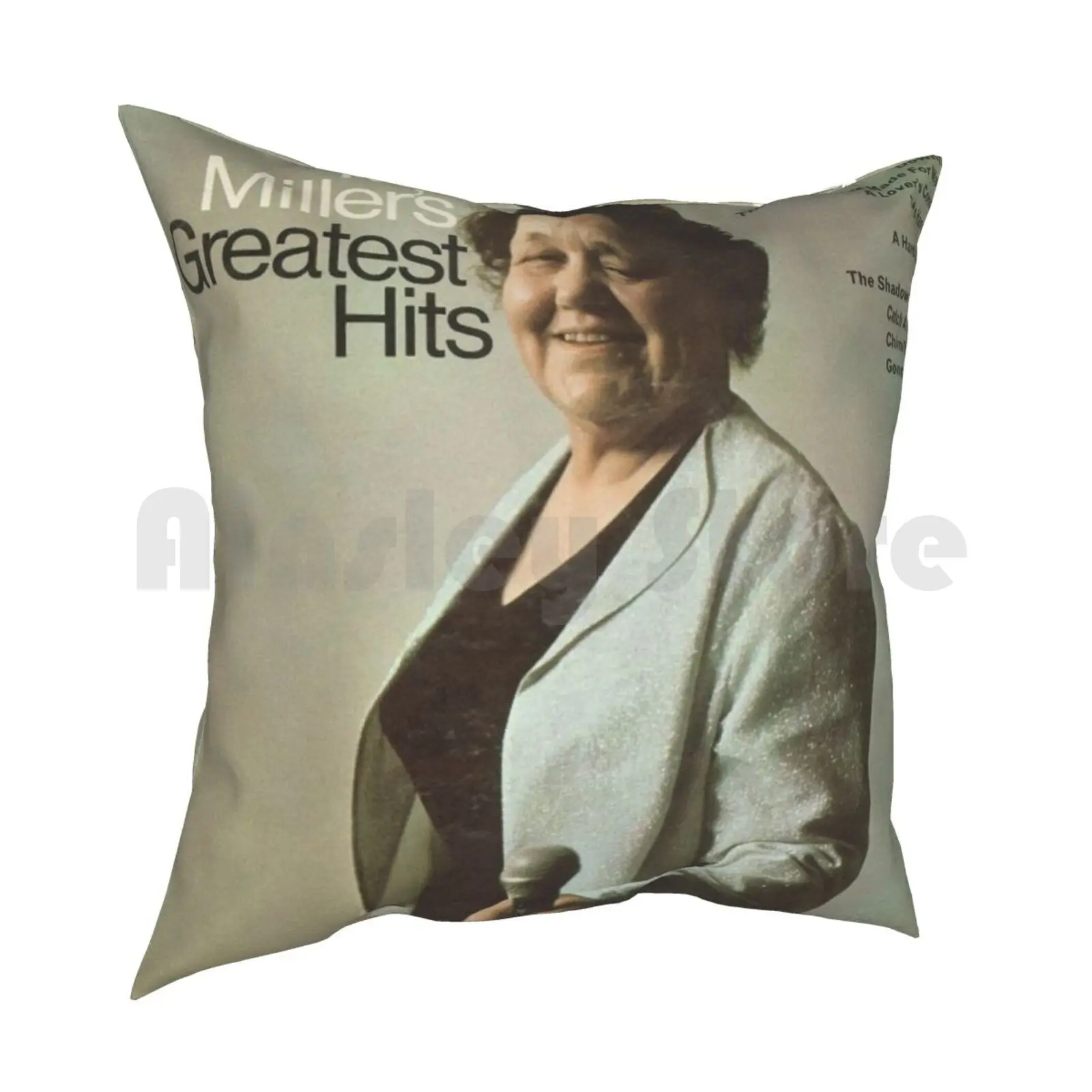 Мягкая подушка Mrs. Elva Miller с рисунком размеры 60S 1960S