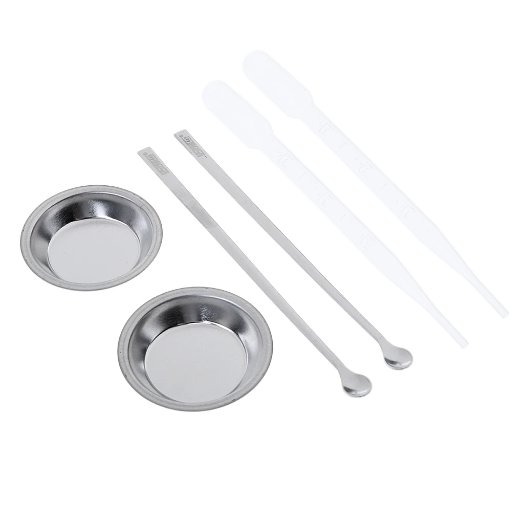

2Pc Metal Color Paint Tray Model Toning Palette with Paint Stirrer Dropper
