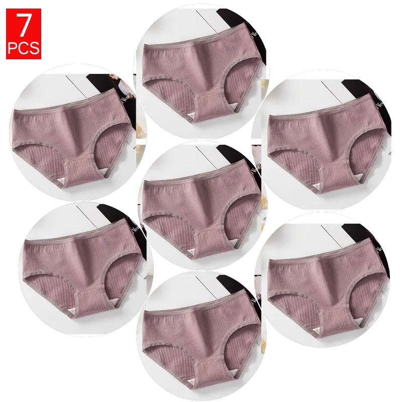 A2-DR-7PCS 7 шт./компл. низкая кружева женские трусики из хлопка Нижнее белье для женщин; Большие размеры брюки Трусики для девочек трусики трусы с низкой посадкой бесшовные трусики для женщин - Цвет: A2-DR-7PCS