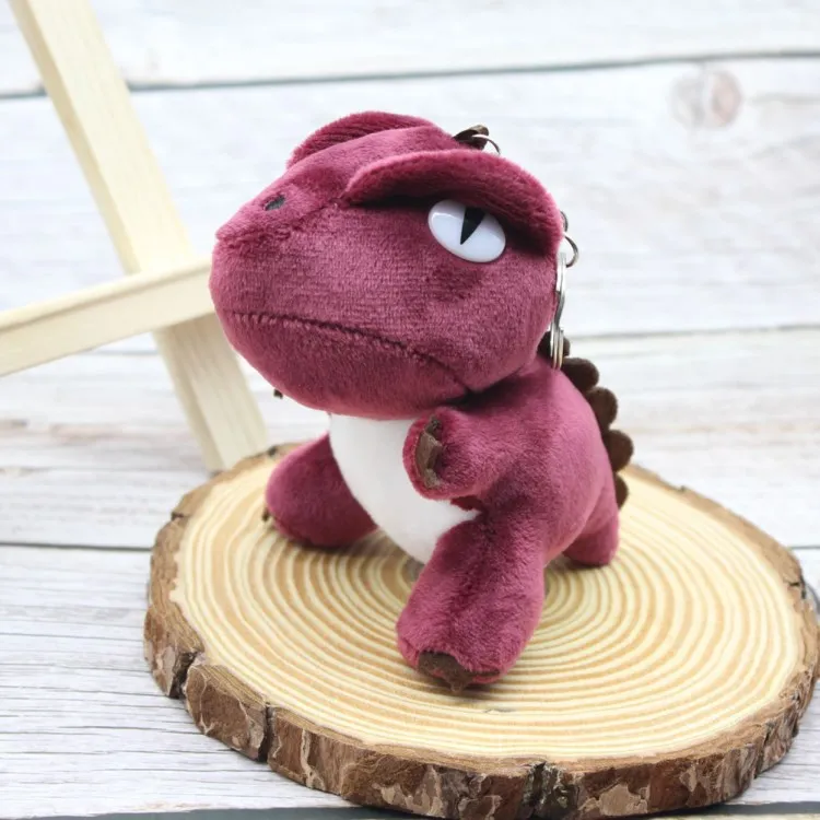 

lovely Cartoon Dinosaur Plush Toy Backpack Pendant Keychain Animal Plush Keychains Small Pendant Bag Doll Kids Toy Key Ring