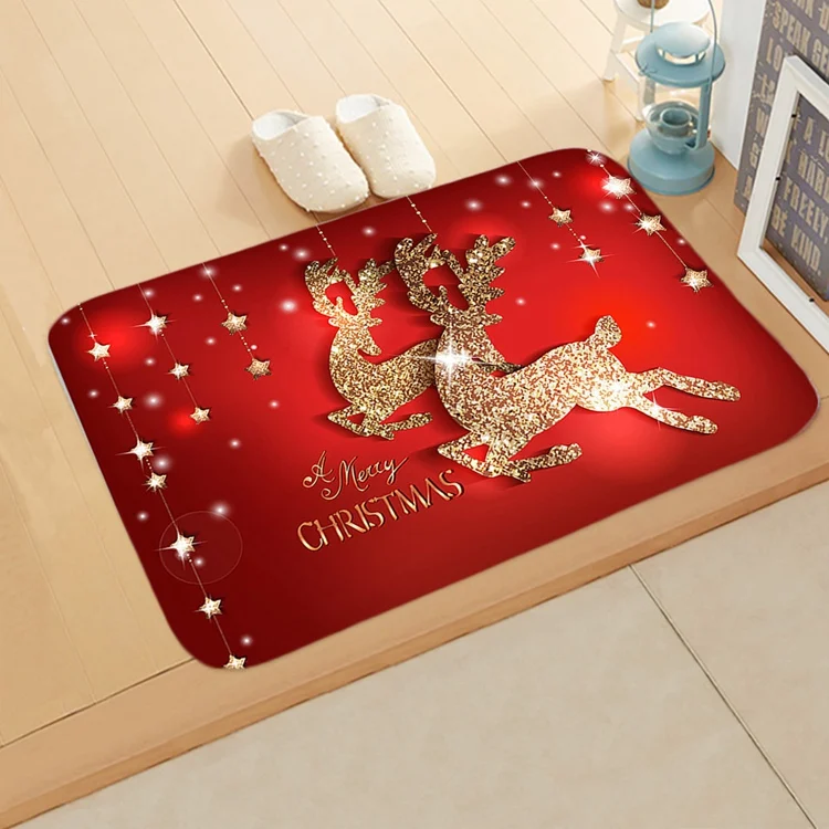 Merry Christmas 19 Yoeriwoo Рождественский коврик для двери, напольный ковер, напольные коврики для комнаты, рождественские украшения Санта Клауса для дома, подарок на Рождество, Natale - Цвет: Merry Christmas 19