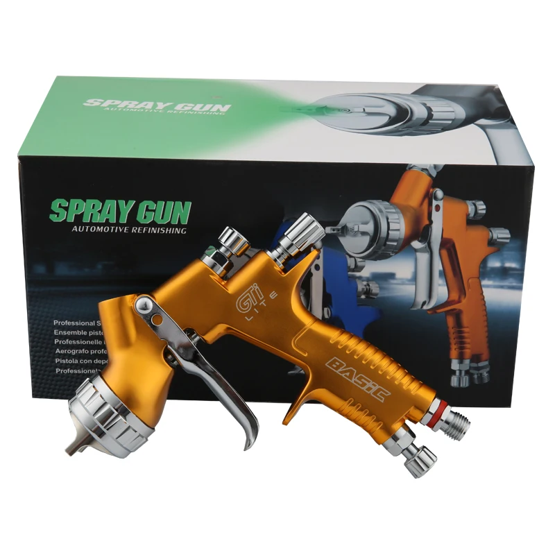 BASIC Professional GTI pro lite Golden Painting Gun  1.3mm nozzle spray gun paint gun water based air spray gun for car painting