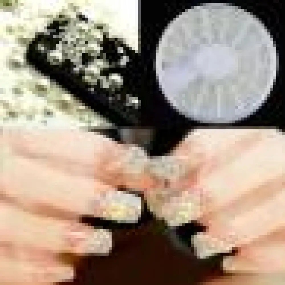 

70% Hot Sale 3 Sizes Nail Art Wheel White Faux Pearl Nail Decorations DIY Decal Manicure Tool