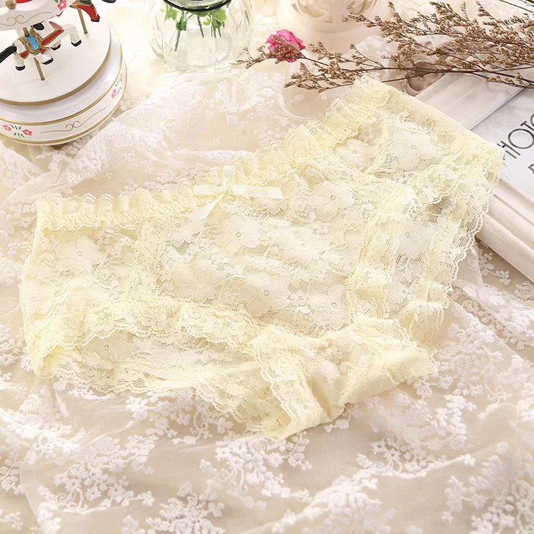 Factory direct sales Taobao explosive lace screen rose sexy cute underwear ladies elastic triangle comfortable |