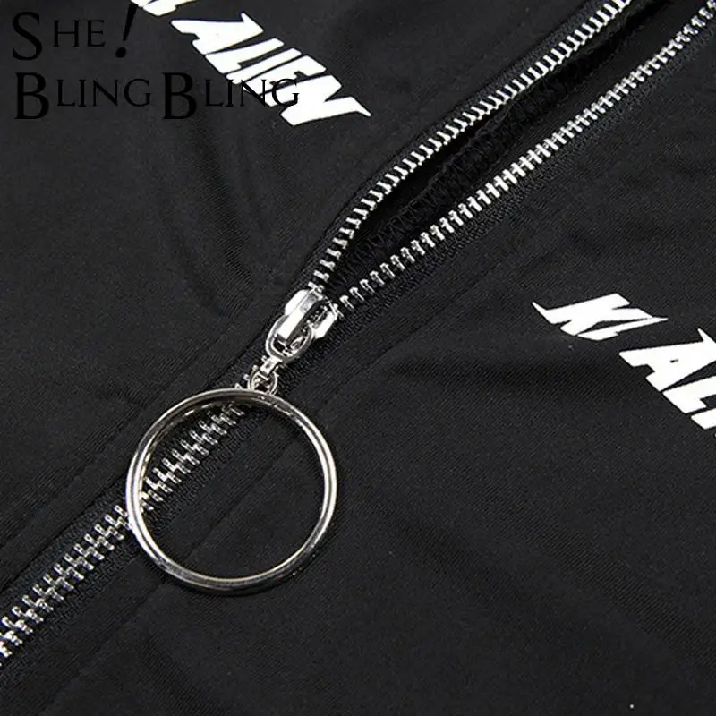 Женский комбинезон SheBlingBling на молнии спереди с круглым вырезом водолазка без