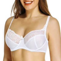 ybcg lace sexy women bra thin cup underwire mesh bras white and black unpadded underwear push up bras for women plus size