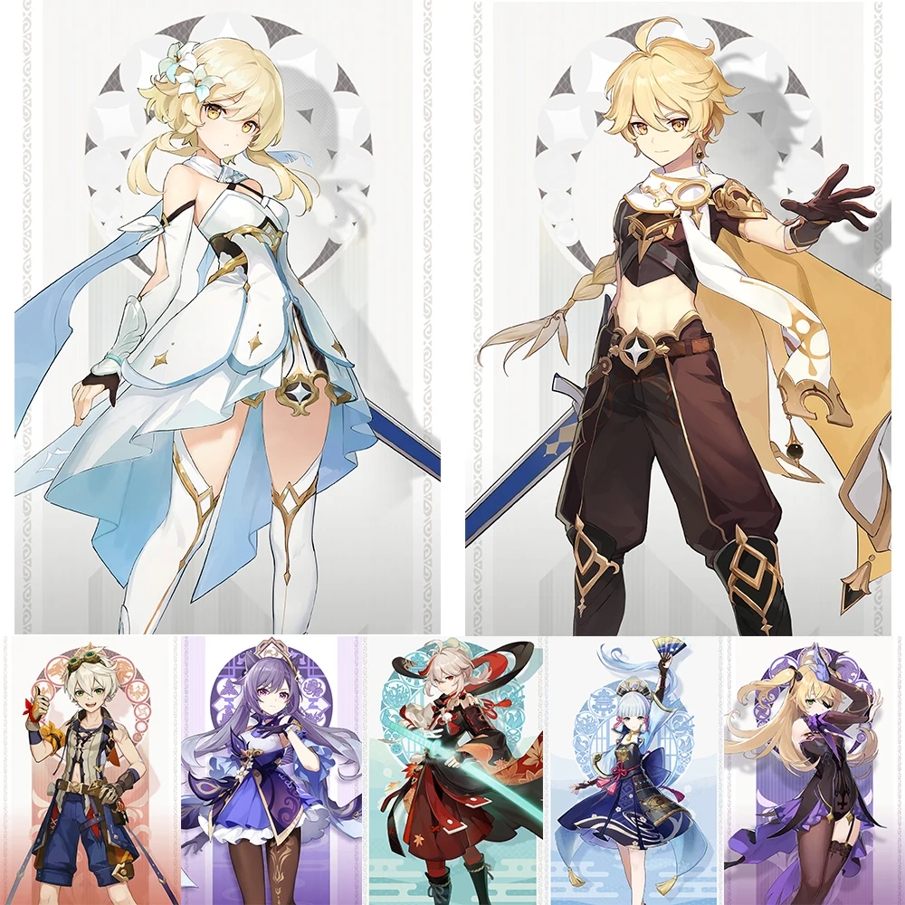 

Genshin Impact Game Poster High-gloss Photo Paper Printing High Quality HD Print Game Player Collection Wall Stickers In Room