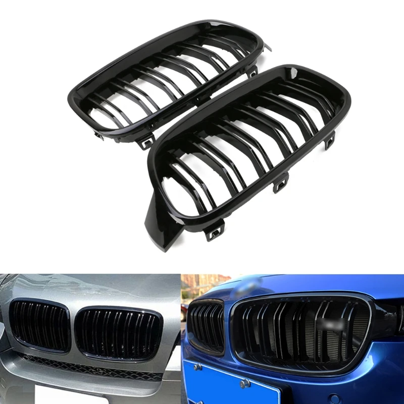 

1Pair Gloss Black Front Grille Kidney For BMW 3-Series F30 F31 F35 2012-2016 NEW 828 Promotion