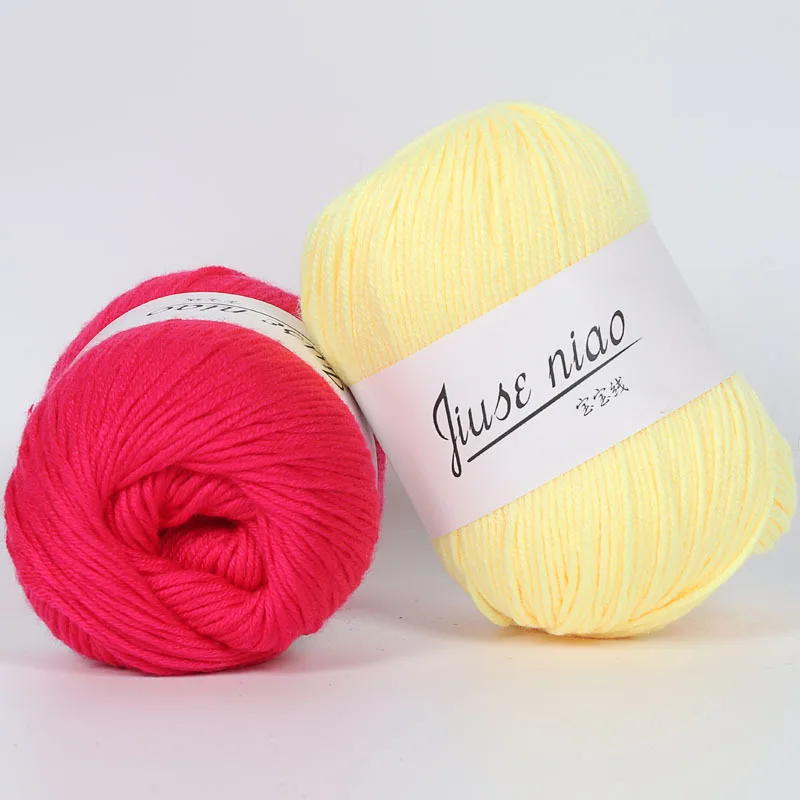 Пряжа для ручного вязания детская хлопковая нить вязание крючком сделай сам