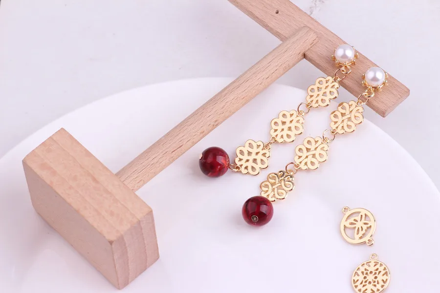 DIY серьги аксессуары сплав двойной висячий китайский галстук-бабочка браслет