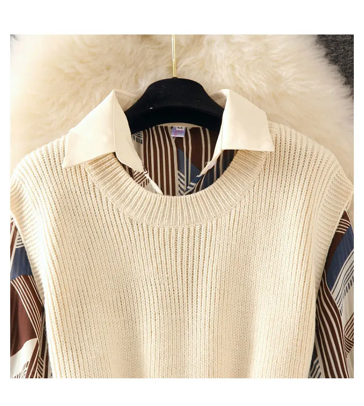 Платье женское Осеннее/зимнее с длинным рукавом и принтом|Женские платья| |