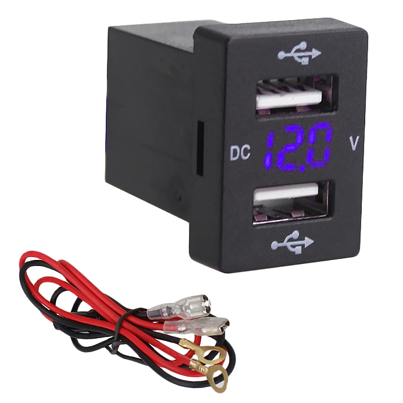 12V автомобильное зарядное устройство с предохранителем для Toyota 5V 4.2A телефона