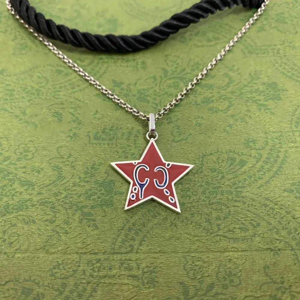 

Luxury brand jewelry s925 sterling silver five-pointed star necklace fashion simple men and women couple necklace birthday gift