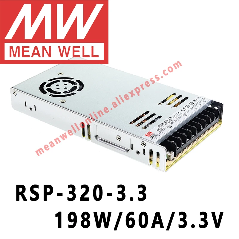 Mean Well RSP 320 3.3 meanwell 3.3VDC/60A/198W с одним выходом и функцией PFC Интернет магазин блоков