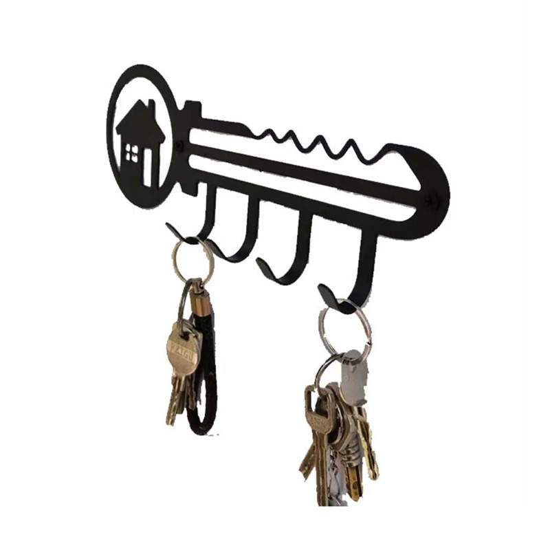 Настенный держатель для ключей 4 крючка подвесная стойка домашний декоративный