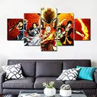 5 панелей Аватара без рамки-постер Последний Воздушный Бандер картина канва Декор для гостиной мультяшное Аниме Картина для домашнего декора