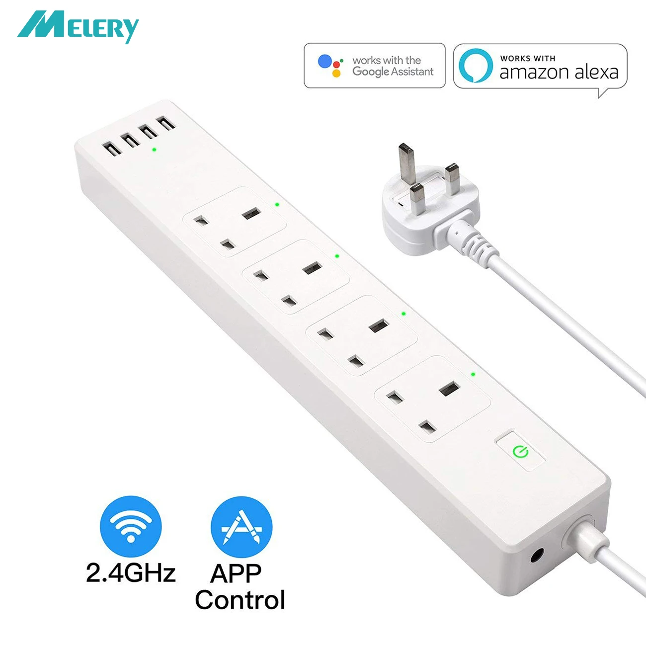 WiFi Smart power Strip стабилизатор напряжения штепсельная розетка стандарта Великобритании с USB Homekit 6ft удлинитель для Alexa Echo Google Assistant, IFTTT