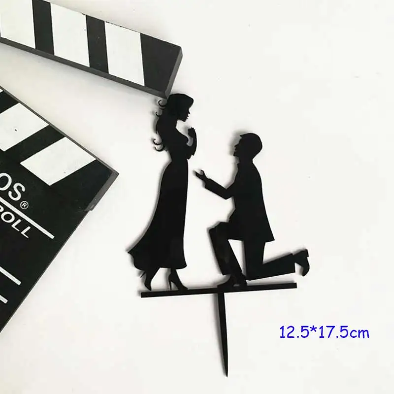 Свадебный торт акриловое украшение украшения для кексов жениха невесты Mr Mrs Свадебные украшения Свадебный юбилей вечерние торт топ декор с флагами - Цвет: picture show 05